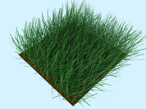 realistic grass with Blender 3D and YafaRay for architecture • Blender 3D