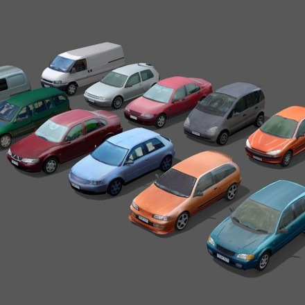 Vaga de estacionamento para carros pequenos 3D model - Baixar Arquitectura no