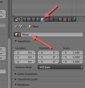 Figure 2.6 - Object panel