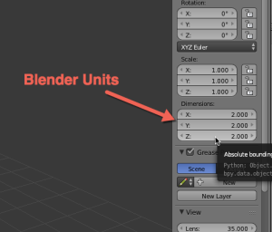 Figure 1.1 - Blender Units