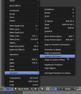 Figure 1.5 - Changing the object center