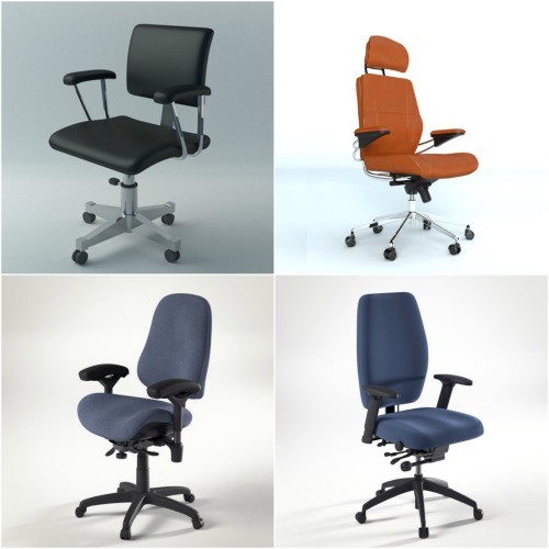 Free office chairs • Blender 3D Architect