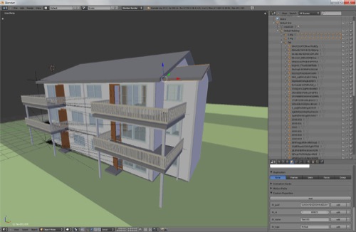 Project development for architecture with Blender