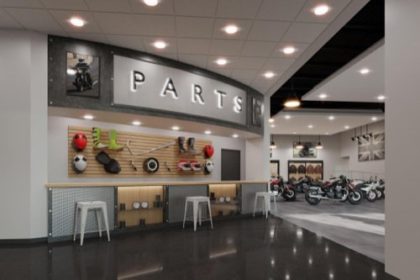 Motorcycle retail store with Blender Cycles
