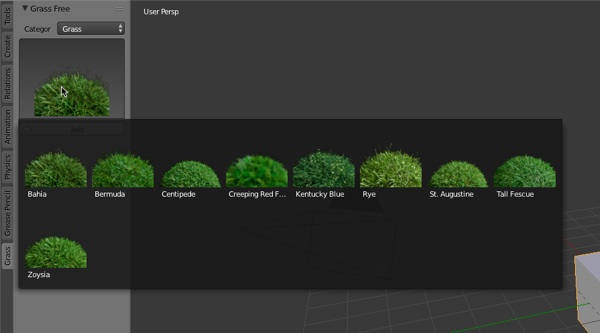 Grass for architecture in Blender