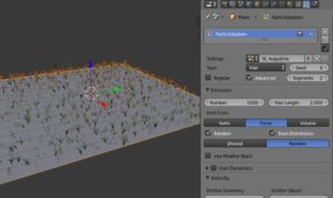 Grass for architecture in Blender