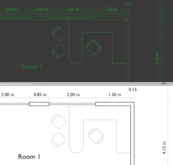 Using CAD blocks in Blender