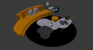 Free sofa set for Blender