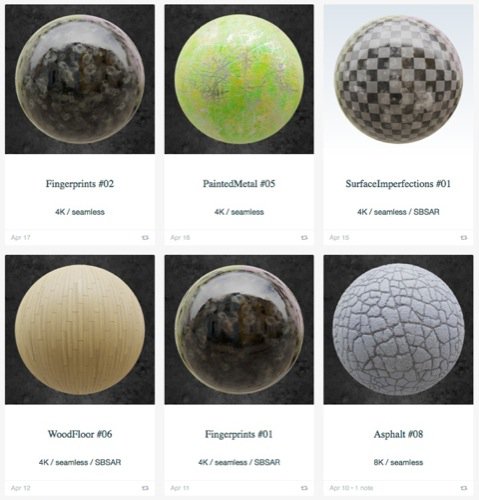 100 Free PBR textures in CC0