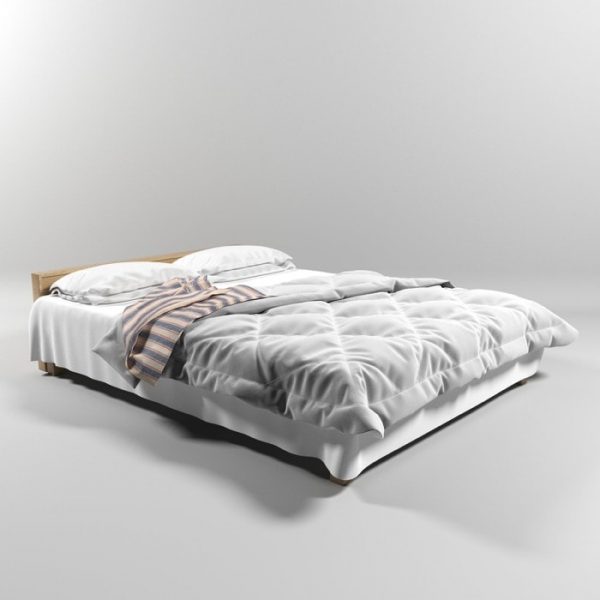 Free bed model for Blender interiors • Blender 3D Architect