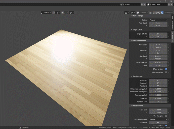 Floor board generator updated to Blender 2.8 • Blender 3D Architect
