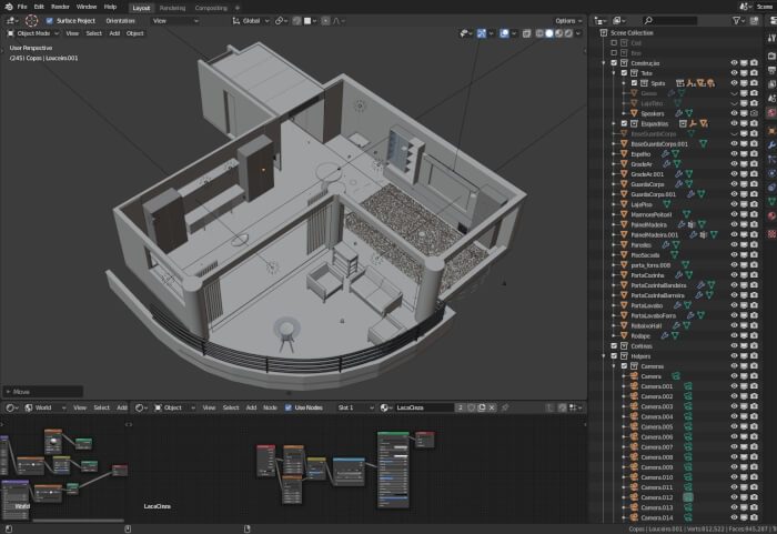 7 Free scenes with architectural projects in Blender • Blender 3D Architect