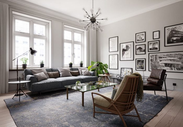 Scandinavian Style Living Room with Cycles (Profile) • Blender 3D Architect