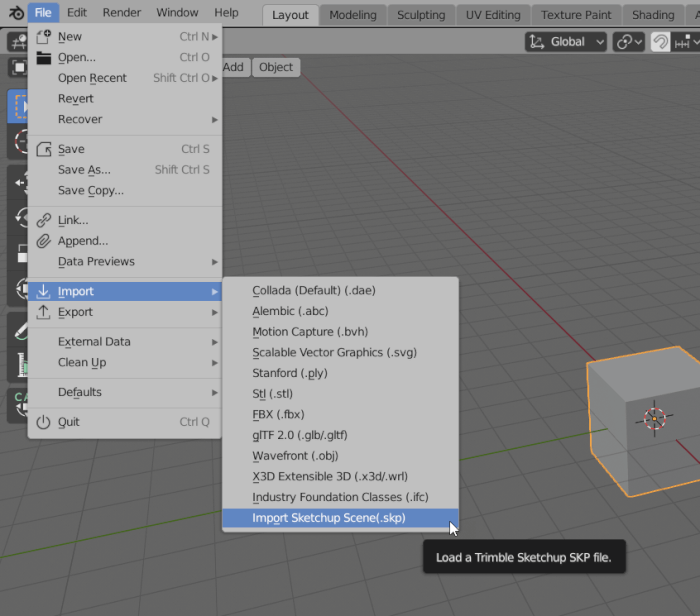 Gurgle Trofast abstraktion SketchUp importer for Blender 2.82a released • Blender 3D Architect