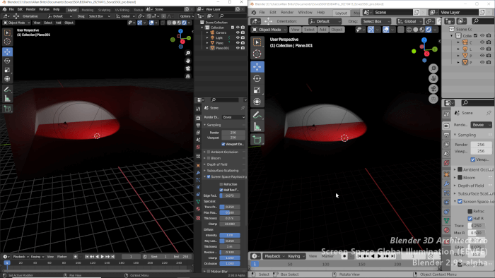 Screen space GI for Eevee • Blender 3D Architect