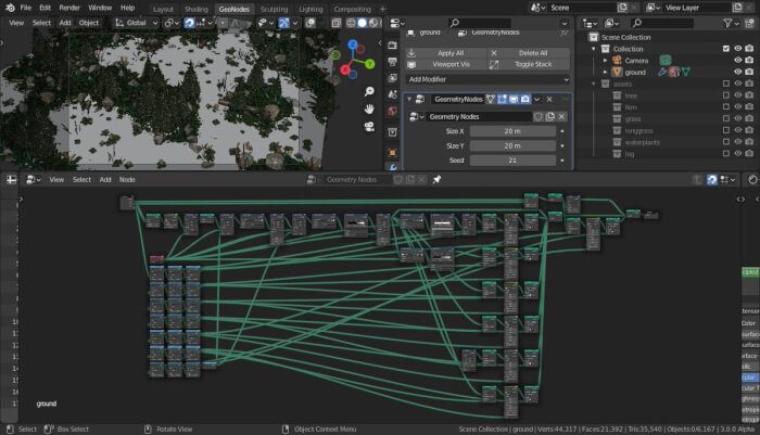 Blender Nodes: Procedural vegetation Blender 3D Architect