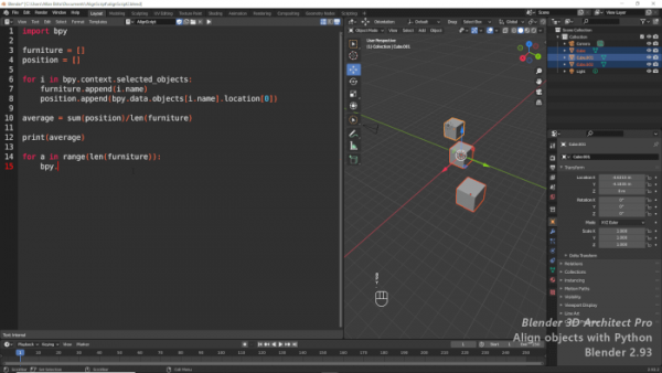Align objects with Python and Floorboard Generator: Blender 3D ...