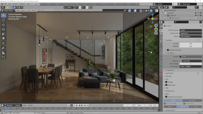 interior in Blender from Sebastian Medrano • Blender 3D Architect
