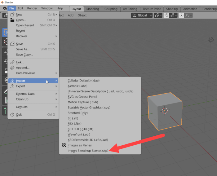 how-to-import-sketchup-2022-skp-files-to-blender-3-0-blender-3d-architect